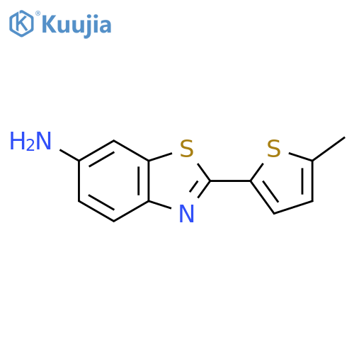 2-(5-Methylthiophen-2-yl)-1,3-benzothiazol-6-amine structure