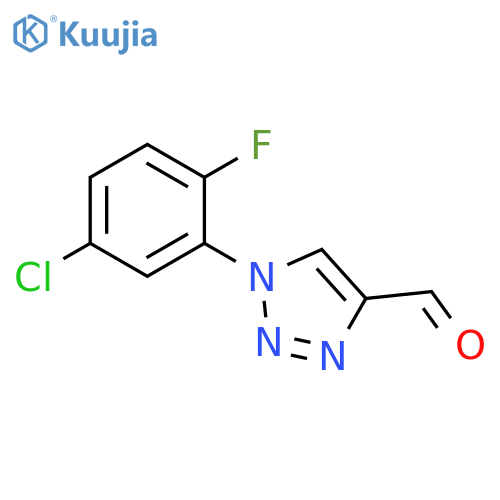 1-(5-chloro-2-fluorophenyl)-1H-1,2,3-triazole-4-carbaldehyde structure