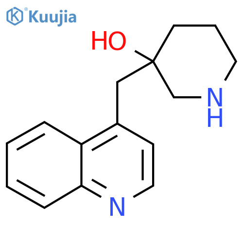 3-(quinolin-4-yl)methylpiperidin-3-ol structure