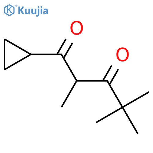 1-cyclopropyl-2,4,4-trimethylpentane-1,3-dione structure