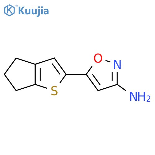 5-{4H,5H,6H-cyclopentabthiophen-2-yl}-1,2-oxazol-3-amine structure