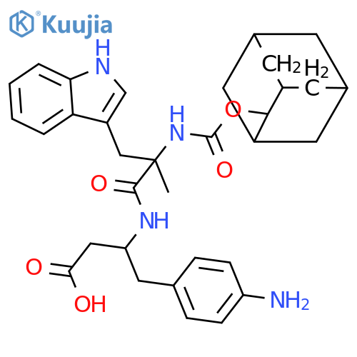 Benzenebutanoic acid,4-amino-b-[[(2R)-3-(1H-indol-3-yl)-2-methyl-1-oxo-2-[[(tricyclo[3.3.1.13,7]dec-2-yloxy)carbonyl]amino]propyl]amino]-,(bS)- structure