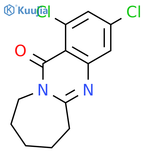 Azepino[2,1-b]quinazolin-12(6H)-one, 1,3-dichloro-7,8,9,10-tetrahydro- structure