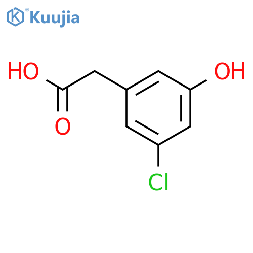 (3-chloro-5-hydroxyphenyl)acetic acid structure