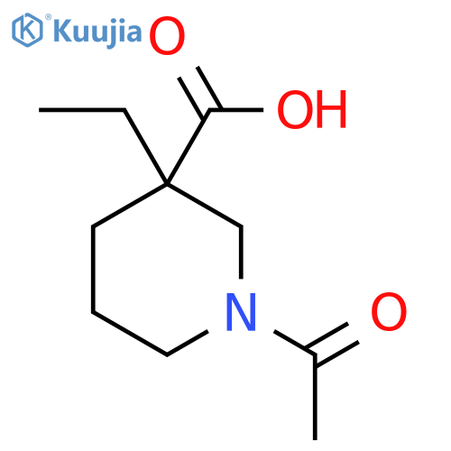 1-Acetyl-3-ethylpiperidine-3-carboxylic acid structure