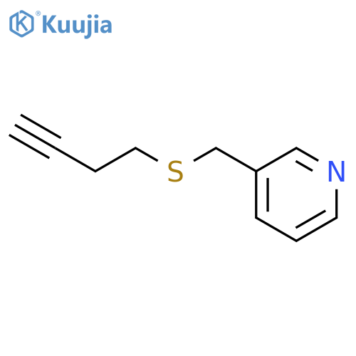 Pyridine, 3-[(3-butynylthio)methyl]- structure