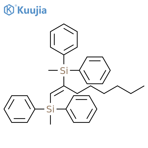 Silane, (1-hexyl-1,2-ethenediyl)bis[methyldiphenyl- structure