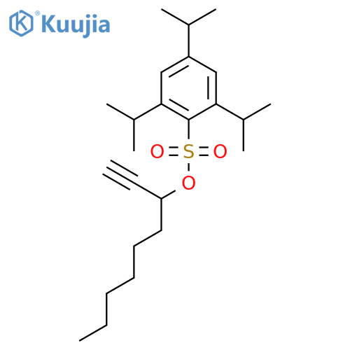 Benzenesulfonic acid, 2,4,6-tris(1-methylethyl)-, 1-ethynylheptyl ester structure