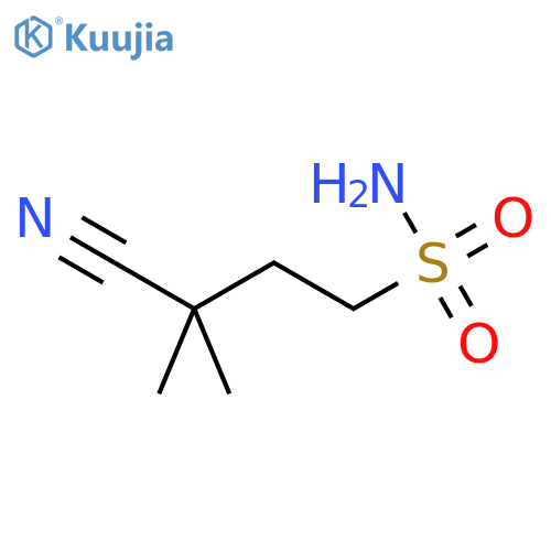 3-Cyano-3,3-dimethylpropane-1-sulfonamide structure