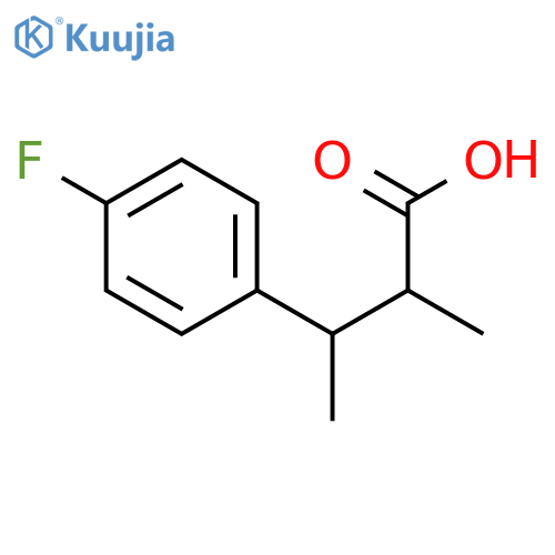 3-(4-fluorophenyl)-2-methylbutanoic acid structure