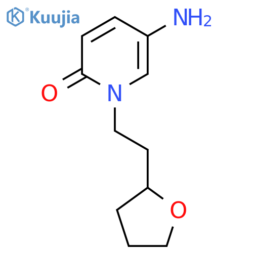 5-amino-1-2-(oxolan-2-yl)ethyl-1,2-dihydropyridin-2-one structure