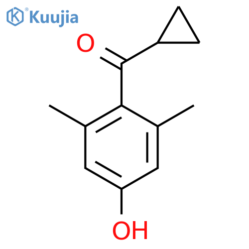4-Cyclopropanecarbonyl-3,5-dimethylphenol structure