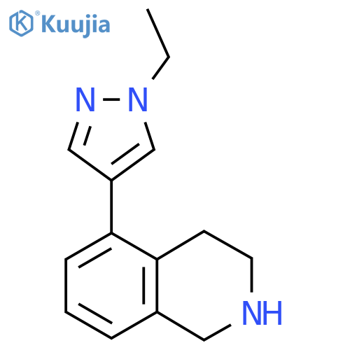 5-(1-ethyl-1H-pyrazol-4-yl)-1,2,3,4-tetrahydroisoquinoline structure