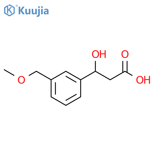 3-hydroxy-3-3-(methoxymethyl)phenylpropanoic acid structure