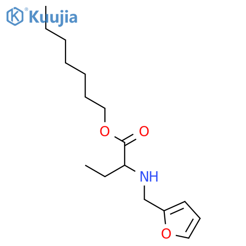 Butanoic acid, 2-[(2-furanylmethyl)amino]-, heptyl ester structure