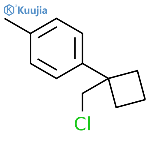 Benzene, 1-[1-(chloromethyl)cyclobutyl]-4-methyl- structure