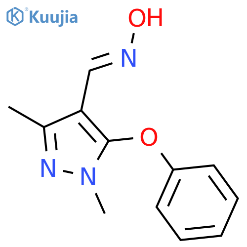 1,3-Dimethyl-5-phenoxy-1H-pyrazole-4-carbaldehyde oxime structure