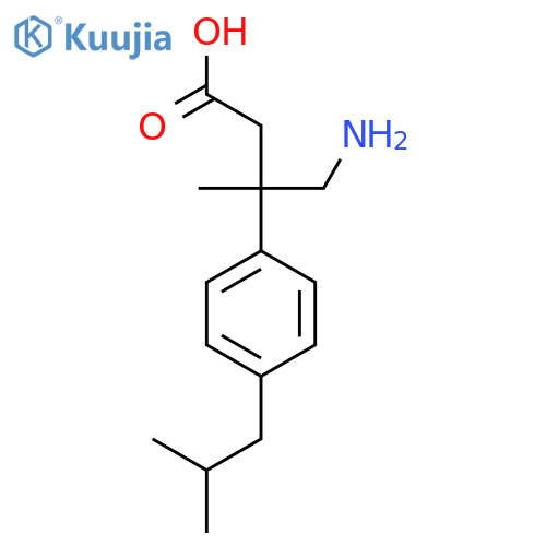 4-amino-3-methyl-3-4-(2-methylpropyl)phenylbutanoic acid structure