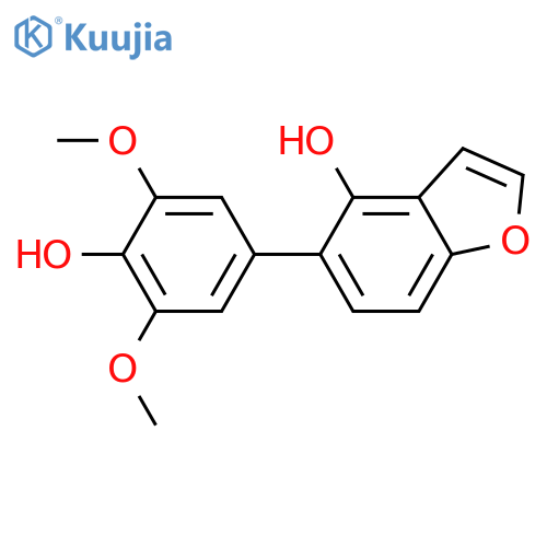 4-Benzofuranol,5-(4-hydroxy-3,5-dimethoxyphenyl)- structure