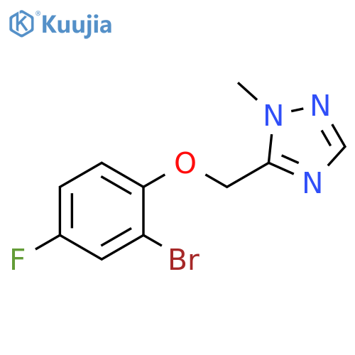 5-[(2-Bromo-4-fluorophenoxy)methyl]-1-methyl-1H-1,2,4-triazole structure