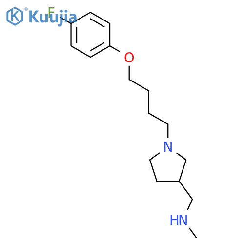 3-Pyrrolidinemethanamine, 1-[4-(4-fluorophenoxy)butyl]-N-methyl- structure