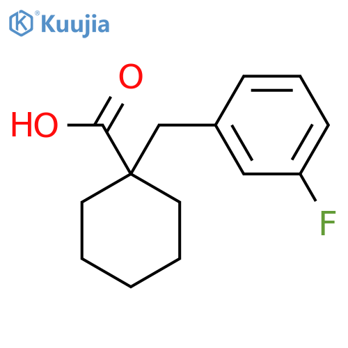 1-(3-fluorophenyl)methylcyclohexane-1-carboxylic acid structure