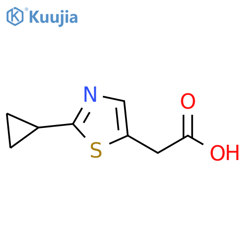 2-(2-cyclopropyl-1,3-thiazol-5-yl)acetic acid structure
