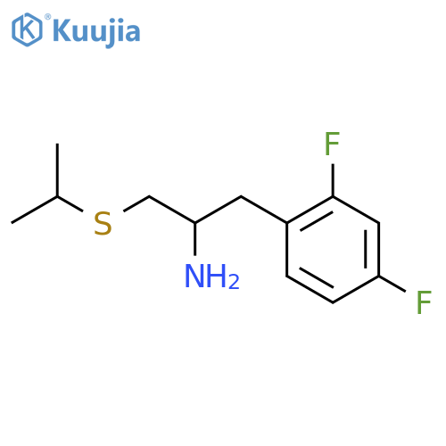 1-(2,4-Difluorophenyl)-3-(propan-2-ylsulfanyl)propan-2-amine structure