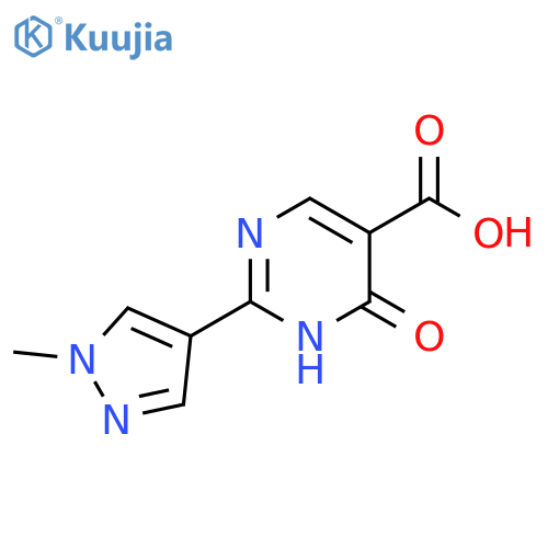 5-Pyrimidinecarboxylic acid, 1,6-dihydro-2-(1-methyl-1H-pyrazol-4-yl)-6-oxo- structure