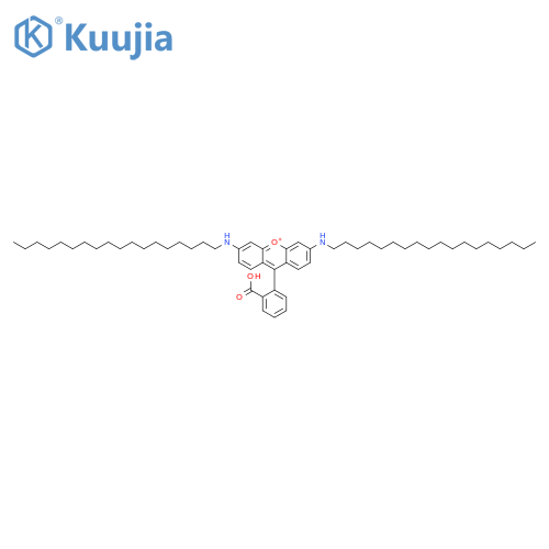Xanthylium, 9-(2-carboxyphenyl)-3,6-bis(octadecylamino)- structure