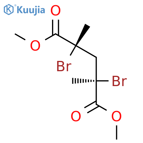 Pentanedioic acid, 2,4-dibromo-2,4-dimethyl-, dimethyl ester, (R*,S*)- structure