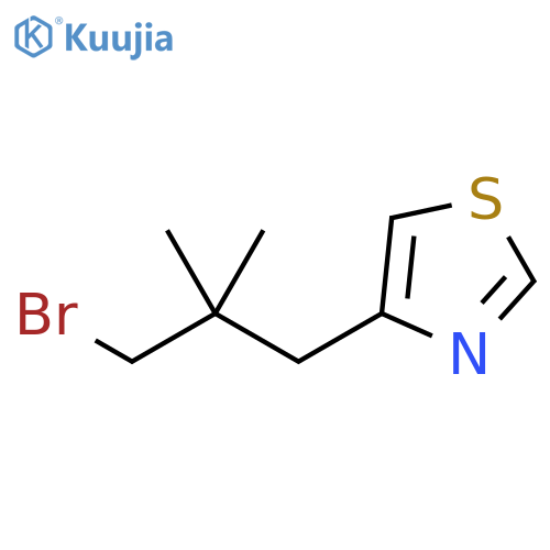 Thiazole, 4-(3-bromo-2,2-dimethylpropyl)- structure