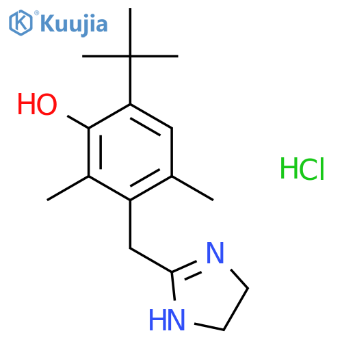 6-tert-butyl-3-(4,5-dihydro-1H-imidazol-2-yl)methyl-2,4-dimethylphenol structure