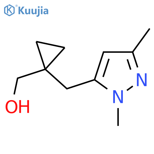 {1-(1,3-dimethyl-1H-pyrazol-5-yl)methylcyclopropyl}methanol structure