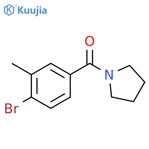 (4-Bromo-3-methylphenylcarbonyl)pyrrolidine structure