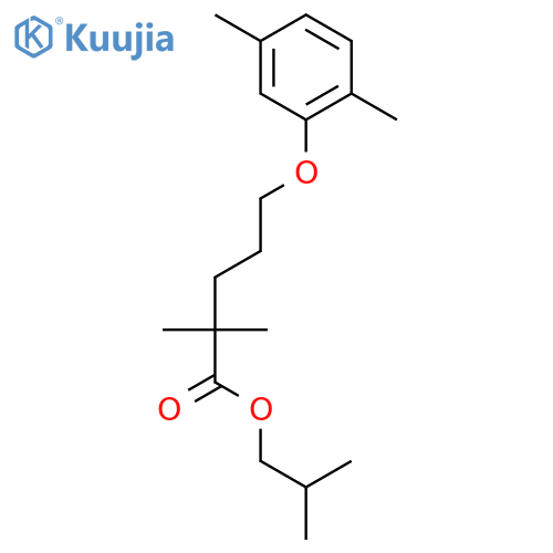 Isobutyl 5-(2,5-dimethylphenoxy)-2,2-dimethylpentanoate structure