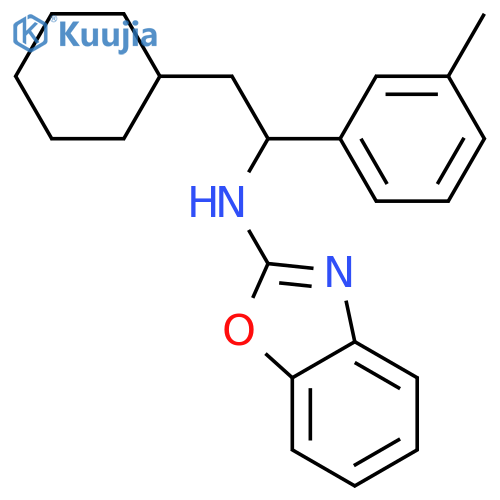 2-Benzoxazolamine, N-[2-cyclohexyl-1-(3-methylphenyl)ethyl]-, (±)- structure