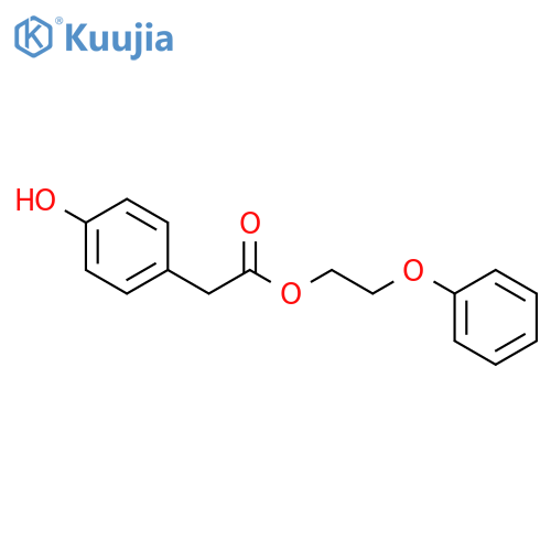 Benzeneacetic acid, 4-hydroxy-, 2-phenoxyethyl ester structure