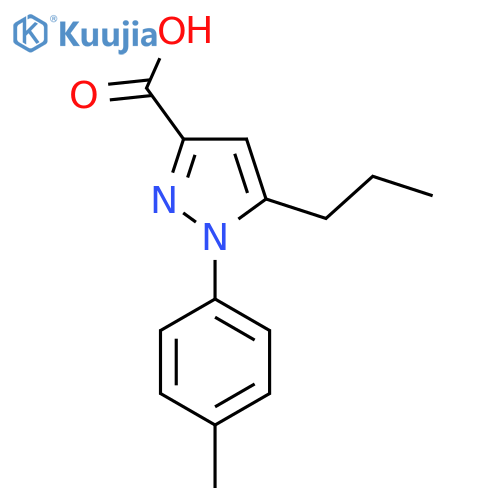 1-(4-methylphenyl)-5-propyl-1H-pyrazole-3-carboxylic acid structure