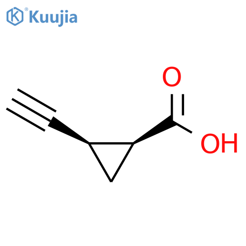 Cyclopropanecarboxylic acid, 2-ethynyl-, (1S,2R)- structure