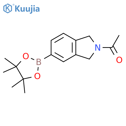 1-(5-(4,4,5,5-tetramethyl-1,3,2-dioxaborolan-2-yl)isoindolin-2-yl)ethanone structure