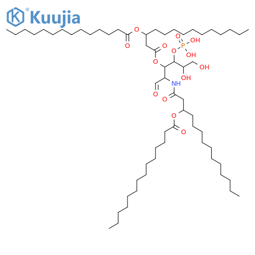 D-Galactose,2-deoxy-2-[[(3R)-1-oxo-3-[(1-oxotetradecyl)oxy]tetradecyl]amino]-,4-(dihydrogen phosphate) 3-[(3R)-3-[(1-oxotetradecyl)oxy]tetradecanoate] (9CI) structure