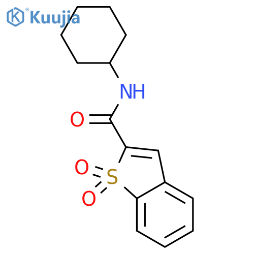 Benzo[b]thiophene-2-carboxamide,N-cyclohexyl-, 1,1-dioxide structure