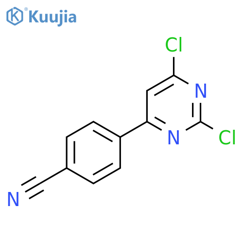 4-(2,6-Dichloro-4-pyrimidinyl)Benzonitrile structure