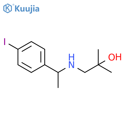 1-{1-(4-iodophenyl)ethylamino}-2-methylpropan-2-ol structure
