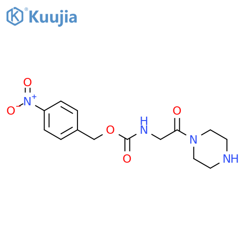 Carbamic acid, [2-oxo-2-(1-piperazinyl)ethyl]-, (4-nitrophenyl)methyl ester (9CI) structure