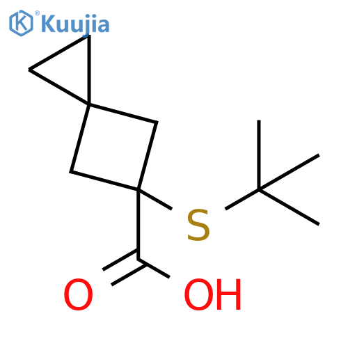 5-(tert-butylsulfanyl)spiro2.3hexane-5-carboxylic acid structure