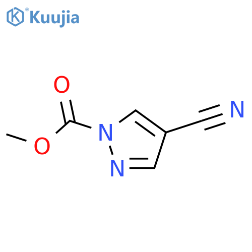 1H-Pyrazole-1-carboxylicacid, 4-cyano-, methyl ester structure