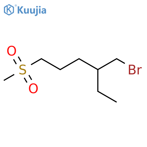4-(Bromomethyl)-1-methylsulfonylhexane structure