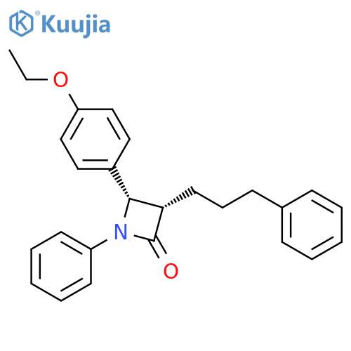 2-Azetidinone, 4-(4-ethoxyphenyl)-1-phenyl-3-(3-phenylpropyl)-, cis-(±)- structure